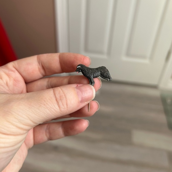 5/$25 stick vintage craft Black Dog Figurine stick pin 🐕🦺 - Picture 4 of 6